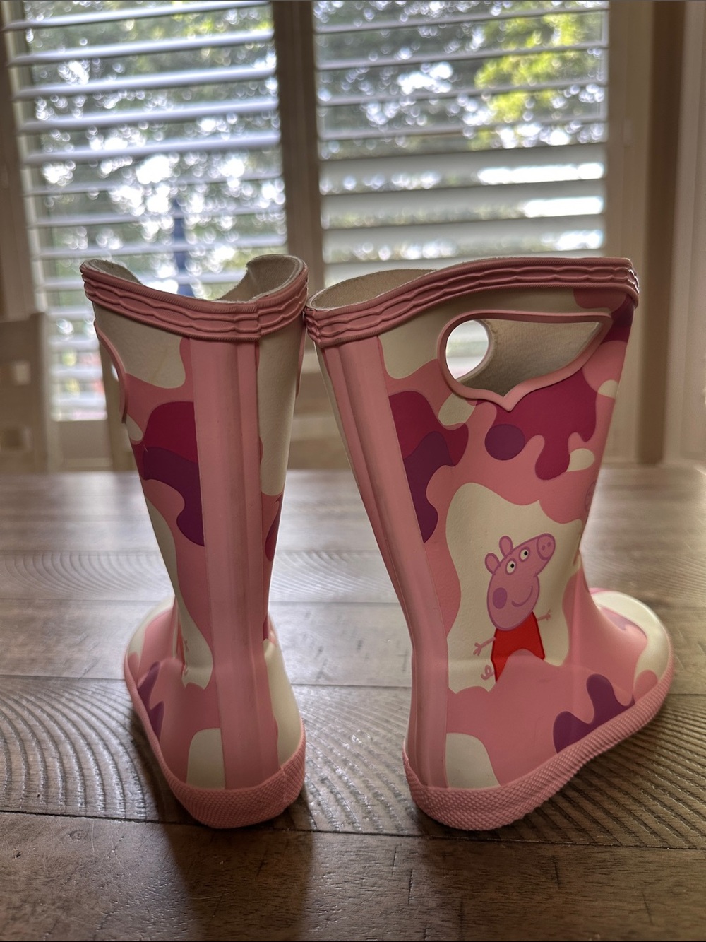 Hunter Kids Pink & White Peppa Pig Camo Rain Boots size 10 - Picture 5 of 9